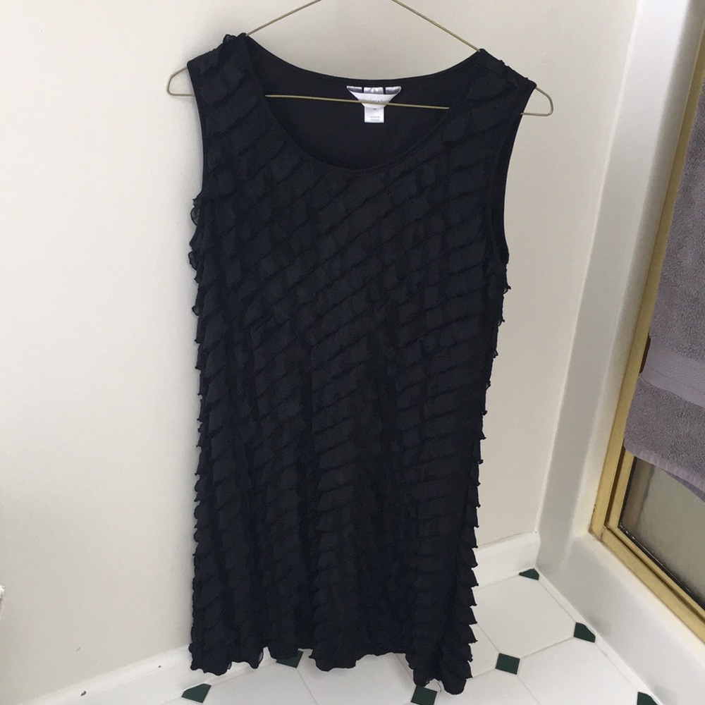 Christopher & Banks Black Frilly Dress